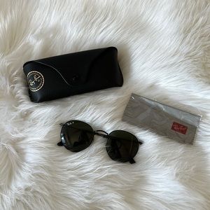 Ray-Ban 53mm Evolve Photochromic Round Sunglasses Black Polar